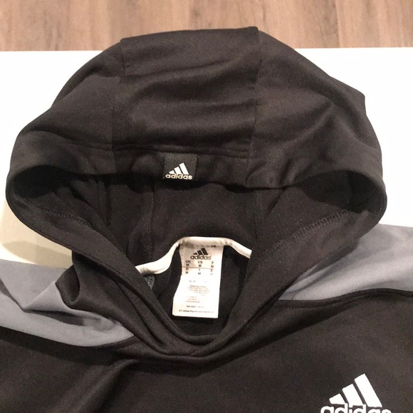 Adidas Black Pull over sweatshirt with hood - Picture 2 of 6